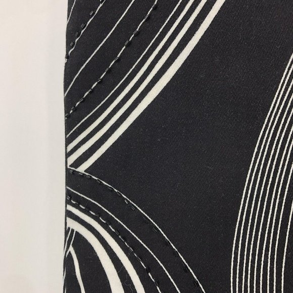 Vintage Haven Bleu B/W Flare Pants sz 6 Psychedelic Y2K - Picture 6 of 13